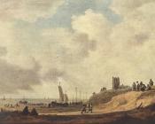 扬 范 戈因 : Seashore at Scheveningen